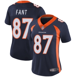 Broncos 87 Noah Fant Blue Alternate Women Stitched Football Vapor Untouchable Limited Jersey