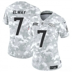 Women Denver Broncos 7 John Elway 2024 F U S E Arctic Camo Salute To Service Limited Stitched Jersey