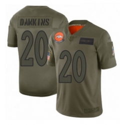 Womens Denver Broncos 20 Brian Dawkins Limited Camo 2019 Salute to Service Football Jersey