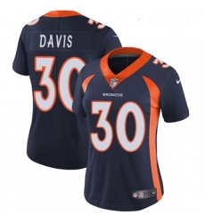 Womens Nike Denver Broncos 30 Terrell Davis Elite Navy Blue Alternate NFL Jersey