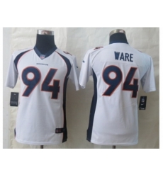 Nike Youth Denver Broncos #94 Ware White Jerseys