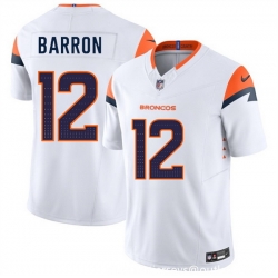 Youth Denver Broncos 12 Jahdae Barron White 2025 Draft F U S E  Vapor Limited Stitched Football Jersey