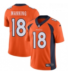 Youth Nike Denver Broncos 18 Peyton Manning Elite Orange Team Color NFL Jersey