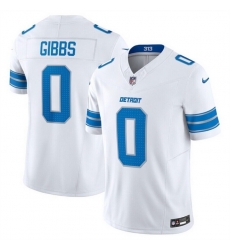 Men Detroit Lions 0 Jahymr Gibbs White 2025 F U S E  Vapor Limited Stitched Jersey