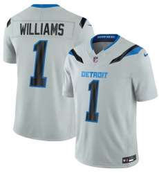 Men Detroit Lions  1 Jameson Williams Silver 2026 F U S E  Rivalries Collection Limited Stitched Football Jersey