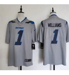 Men Detroit Lions  1 Jameson Williams Silver 2026 Rivalries Collection Limited Stitched Football Jersey