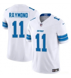 Men Detroit Lions 11 Kalif Raymond White 2024 F U S E Vapor Limited Stitched Jersey