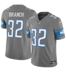 Men Detroit Lions 32 Brian Branch Gray 2023 F U S E Vapor Untouchable Limited Stitched Jersey