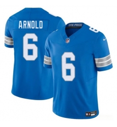 Men Detroit Lions 6 Terrion Arnold Blue 2025 F U S E  Vapor Limited Stitched Jersey