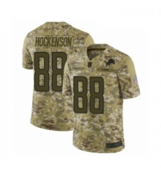 Men Detroit Lions 88 TJ Hockenson Limited Camo 2018 Salute to Service Football Jersey