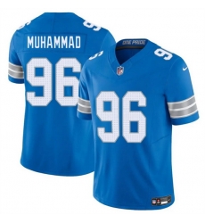 Men Detroit Lions 96 Al Quadin Muhammad Blue 2025 F U S E  Vapor Limited Stitched Jersey