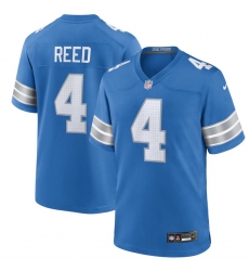Men Nike D.J. Reed Blue Detroit Lions Team F U S E Stitched Jersey