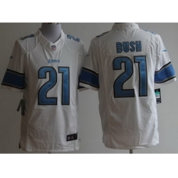Nike Detroit Lions 21 Reggie Bush White Limited NFL Jersey