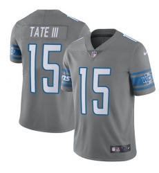 Nike Lions #15 Golden Tate III Gray Mens Stitched NFL Limited Rush Jersey Nike Lions #15 Golden Tate III Gray Mens Stitched NFL Limited Rush Jersey