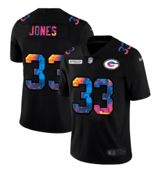 Green Bay Green Bay Green Bay Green Bay Packers 33 Aaron Jones Men Nike Multi Color Black 2020 NFL Crucial Catch Vapor Untouchable Limited Jersey