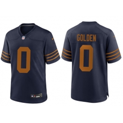Men Green Bay Packers #0 Matthew Golden Nike Navy F U S E Stitched Jersey