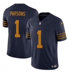 Men Green Bay Packers 1 Micah Parsons Navy The 1923 Classic Vapor F U S E Limited Stitched Football Jersey Men Green Bay Packers 1 Micah Parsons Navy The 1923 Classic Vapor F U S E Limited Stitched Football Jersey