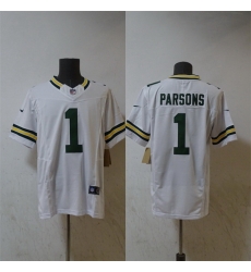 Men Green Bay Packers 1 Micah Parsons White Vapor 2025 F U S E Limited Stitched Football Jersey Men Green Bay Packers 1 Micah Parsons White Vapor 2025 F U S E Limited Stitched Football Jersey