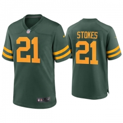 Men Green Bay Packers 21 Eric Stokes Alternate Limited Green Jersey