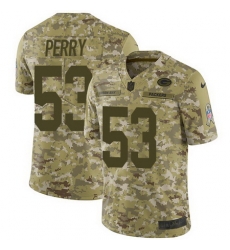 Nike Packers #53 Nick Perry Camo Mens Stitched NFL Limited 2018 Salute To Service Jersey
