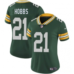 Women Green Bay Packers 21 Nate Hobbs Green 2025 Vapor Untouchable Limited Stitched Jersey