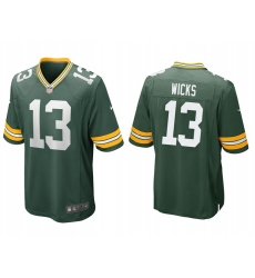 Youth Green Bay Packers #13 Dontayvion Wicks Nike Home Green Game Stitched Jersey