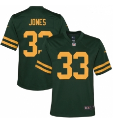 Youth Green Bay Packers #33 Aaron Jones Nike Green Alternate Game Player Jersey