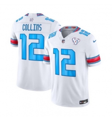 Men Houston Texans  12 Nico Collins White 2026 F U S E   HOUSTON US  Rivalries Collection Limited Stitched Football Jersey
