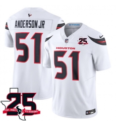 Men Houston Texans 51 Will Anderson Jr White 2026 25th Anniversary Patch F U S E Vapor Limited Stitched Football Jersey Men Houston Texans 51 Will Anderson Jr White 2026 25th Anniversary Patch F U S E Vapor Limited Stitched Football Jersey