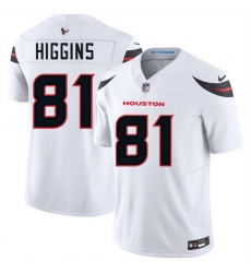 Men Houston Texans 81 Jayden Higgins White 2025 Draft Vapor F U S E Limited Stitched Jersey Men Houston Texans 81 Jayden Higgins White 2025 Draft Vapor F U S E Limited Stitched Jersey
