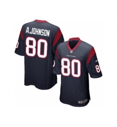 Nike Houston Texans 80 Andre Johnson blue Game NFL Jersey