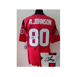 Nike Houston Texans 80 Andre Johnson red Elite signature NFL Jersey