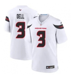 Youth Houston Texans 3 Tank Dell White 2024 Alternate F U S E Vapor Stitched Football Jersey