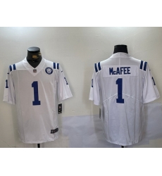 Men Indianapolis Colts 1 Pat Mcafee White Vapor Untouchable Limited Stitched Jersey