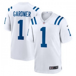 Men Indianapolis Colts 1 Sauce Gardner White Vapor Limited Stitched Football Jersey