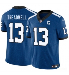 Men Indianapolis Colts 13 Laquon Treadwell Blue 2025 F U S E Throwback Vapor Limited Stitched Football Jersey Men Indianapolis Colts 13 Laquon Treadwell Blue 2025 F U S E Throwback Vapor Limited Stitched Football Jersey