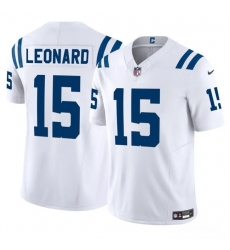 Men Indianapolis Colts 15 Riley Leonard White 2025 F U S E Vapor Limited Stitched Football Jersey Men Indianapolis Colts 15 Riley Leonard White 2025 F U S E Vapor Limited Stitched Football Jersey