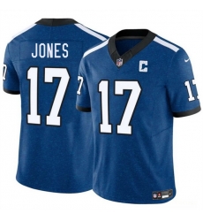 Men Indianapolis Colts 17 Daniel Jones Blue 2025 F U S E Throwback Vapor Limited Stitched Football Jersey Men Indianapolis Colts 17 Daniel Jones Blue 2025 F U S E Throwback Vapor Limited Stitched Football Jersey