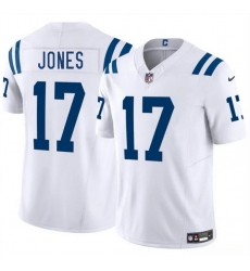 Men Indianapolis Colts 17 Daniel Jones White 2025 F U S E Vapor Limited Stitched Football Jersey Men Indianapolis Colts 17 Daniel Jones White 2025 F U S E Vapor Limited Stitched Football Jersey