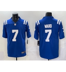 Men Indianapolis Colts 7 Charvarius Ward Blue Vapor Limited Stitched Football Jersey