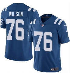 Men Indianapolis Colts 76 Jack Wilson Blue 2025 Vapor Limited Stitched Football Jersey Men Indianapolis Colts 76 Jack Wilson Blue 2025 Vapor Limited Stitched Football Jersey
