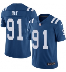 Nike Colts 91 Sheldon Day Royal Blue Team Color Men Stitched NFL Vapor Untouchable Limited Jersey