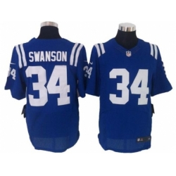 Nike Indianapolis Colts 34 Daxton Swanson Blue Elite NFL Jerseys