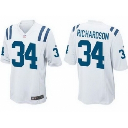 Nike Indianapolis Colts 34 Trent Richardson White Elite NFL Jersey