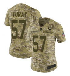 Nike Colts #57 Kemoko Turay Camo Women Stitched NFL Limited 2018 Salute to Service Jersey