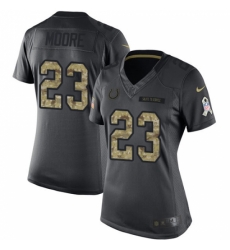 Women's Nike Indianapolis Colts #23 Kenny Moore Limited Black 2016 Salute to Service NFL Jersey