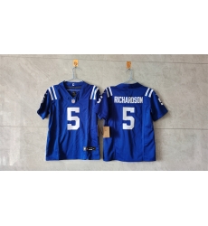 Youth Indianapolis Colts 5 Anthony Richardson Blue 2024 F U S E  Vapor Untouchable Limited Stitched Football Jersey