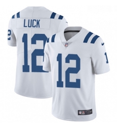 Youth Nike Indianapolis Colts 12 Andrew Luck White Vapor Untouchable Limited Player NFL Jersey