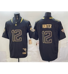 Men Jacksonville Jaguars 12 Travis Hunter Black Gold 2025 F U S E With Patch Vapor Untouchable Limited Stitched Jersey Men Jacksonville Jaguars 12 Travis Hunter Black Gold 2025 F U S E With Patch Vapor Untouchable Limited Stitched Jersey
