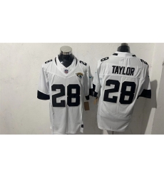Men Jacksonville Jaguars  28 Fred Taylor White 2026 F U S E  Vapor Untouchable Limited Stitched Jersey